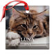 Your Photo Plus Text Square Beveled Glass Ornament Image 5 of 10